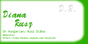 diana rusz business card